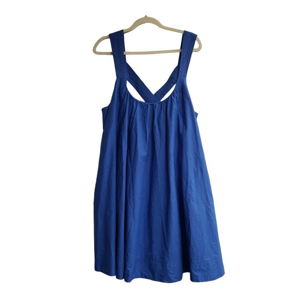 Anthropologie Maeve Cross Back Mini Dress Blue New Size - Picture 8 of 15